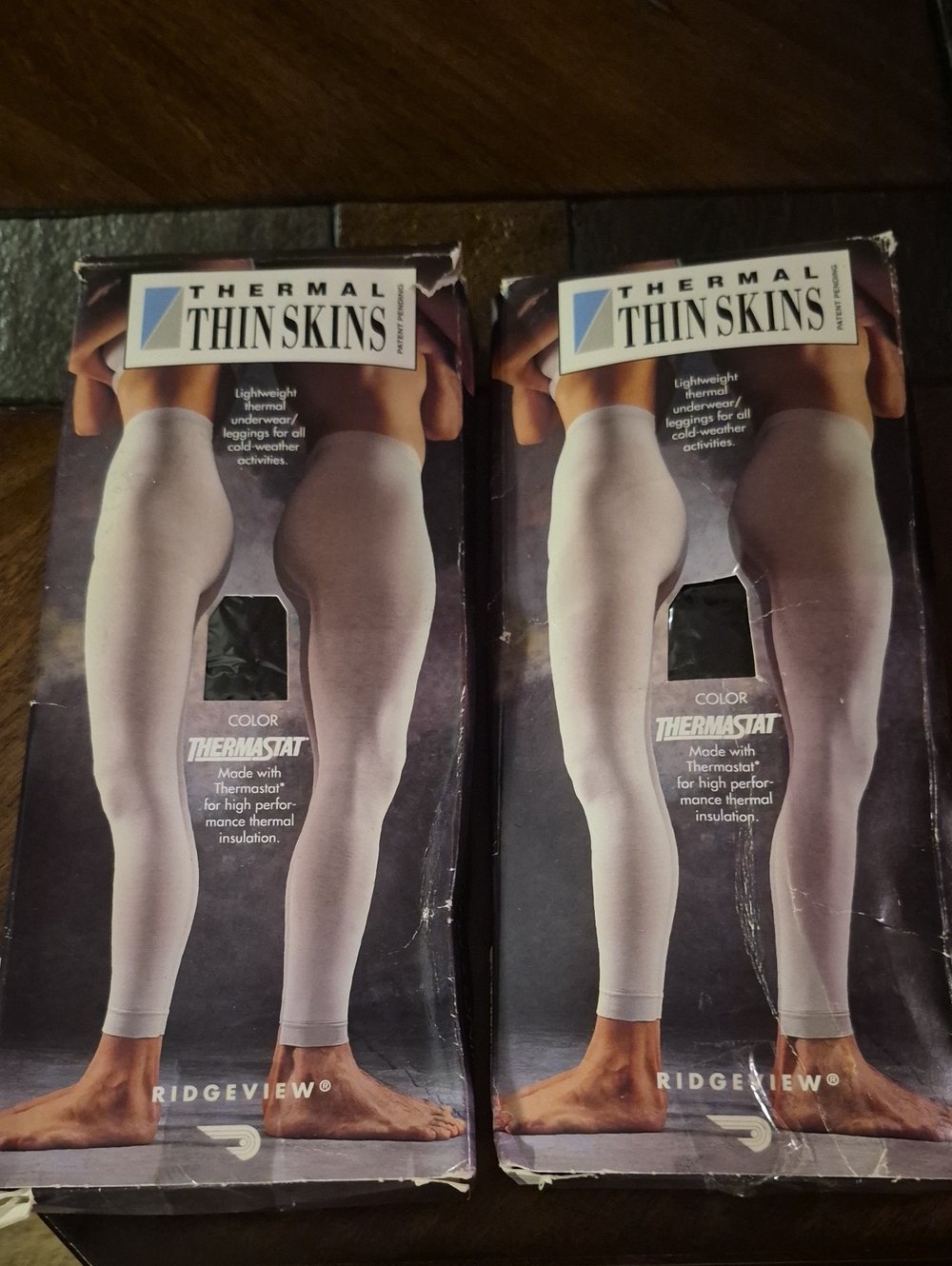 2 PacksThermal ThinSkins Men’s Black Thermal Leggings by Ridgeview
